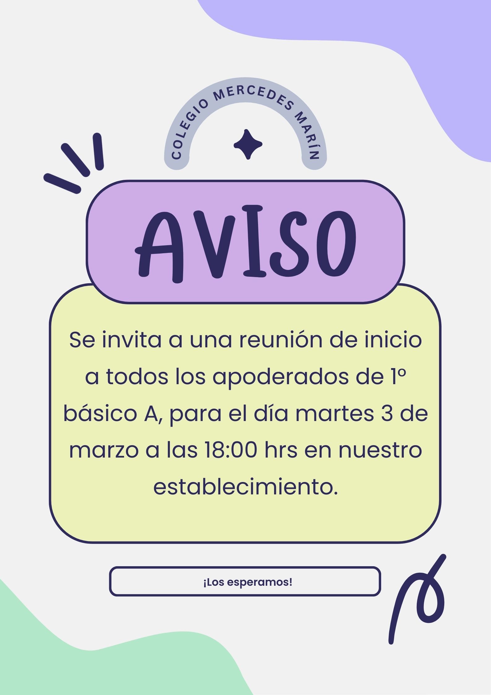 Reunión 1° Básico A